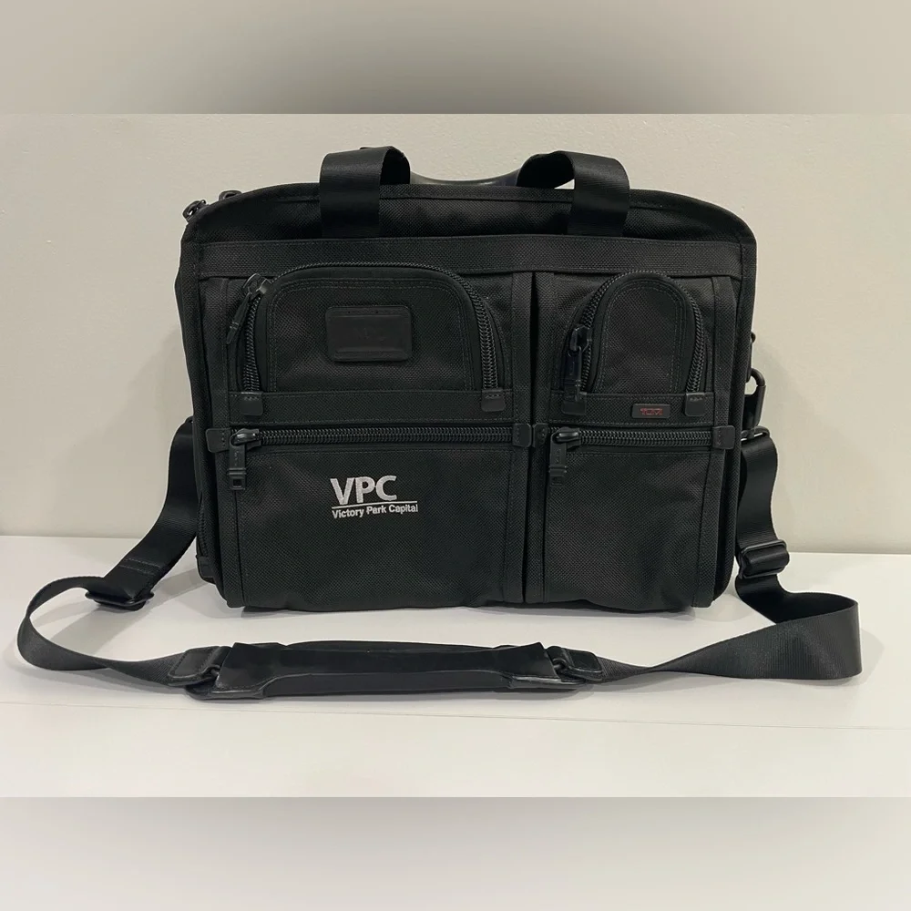 Tumi Alpha T-Pass 26145DH Travel Bag‎ expandable Laptop Brief Luggage Black